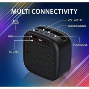 5 W Bluetooth Party Speaker (Black, Stereo Channel)