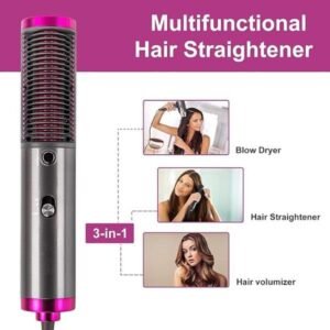 Hair Dryer & Straightener,Comb Hot Air Brush 3 In 1 Multi-Functional