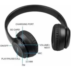 P47 Wireless Bluetooth Headphone With Noise Cancellation