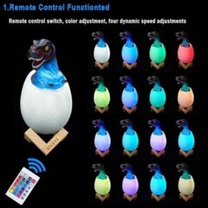 3D Dinosaur Lamp Light, Remote Control, Best Birthday for Kids