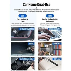 Car Vacuum Cleaner Efficient Dust Collection Compact 2-in-1