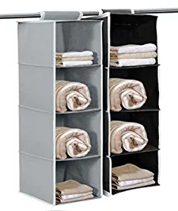 Closet Hanging Organizer, 4 Tier Closet Wardrobe Organizer