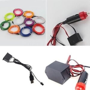 Car Interior Light EL Wire Neon Light, Dance Party Decor Light