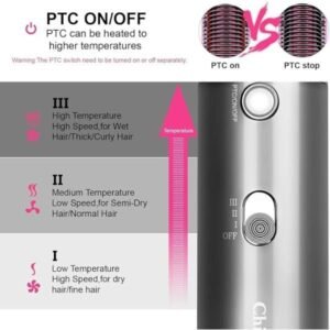 Hair Dryer & Straightener,Comb Hot Air Brush 3 In 1 Multi-Functional