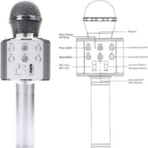 WS-858 Wireless Handheld Bluetooth Mic with Speaker