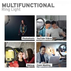 Ring Light with Tripod Stand DRL 12C Professional 10-Inch LED