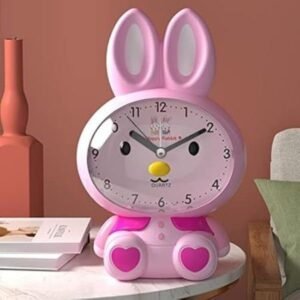 Alarm Table Clock, Twin Bell Cute Rabbit for Kids