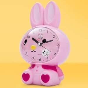Alarm Table Clock, Twin Bell Cute Rabbit for Kids