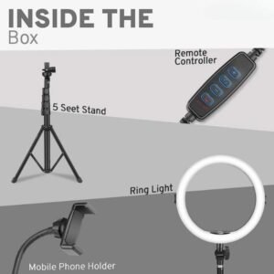 Ring Light with Tripod Stand DRL 12C Professional 10-Inch LED