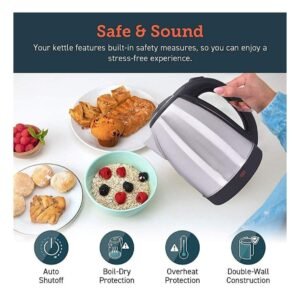 Scarlett Electric Kettle with Stainless Steel Body 1.8 L