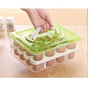 Egg Storage Box Double Layer All in One