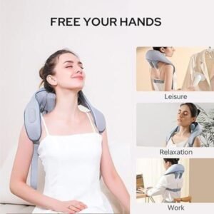 Neck and Back Massager with Heat for full Body Pain Relief