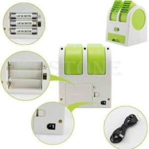 Mini Fan & Portable Dual Bladeless Small Air Water pack of 2 pcs