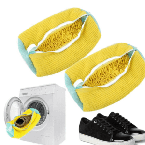 Shoe Washing Machine Bag, Mesh Laundry Washing Bags With 1000+ bristles & Premium Rust Free Zipper.