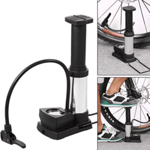 Foot Activated Floor Bicycle Air Pump with Pressure Gauge.