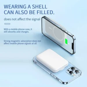 Apple Wireless Power Bank Megasafe Compatible with iPhone/Android 5000 MAH