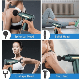 Tissue Massage Gun With 4 Attachments, 6 Intensity Levels & Long Battery Life