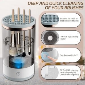 Electric makeup brush cleaner and dryer For Deep Cleaning